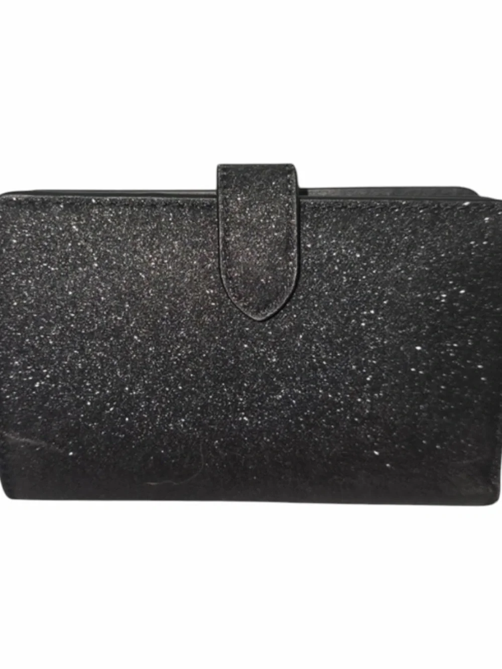 Kate Spade Black Glitter Satchel W/ Matching BiFold Wallet NWOT